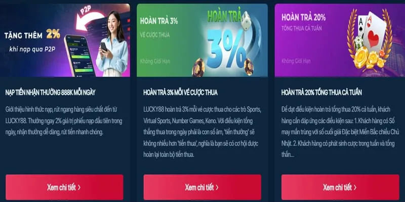 Khuyến mãi nạp tiền hàng ngày/tuần Onbet3